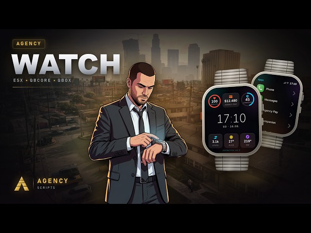 Agency Watch | FREE FiveM Smartwatch Script | QBCore, Qbox, ESX & Standalone