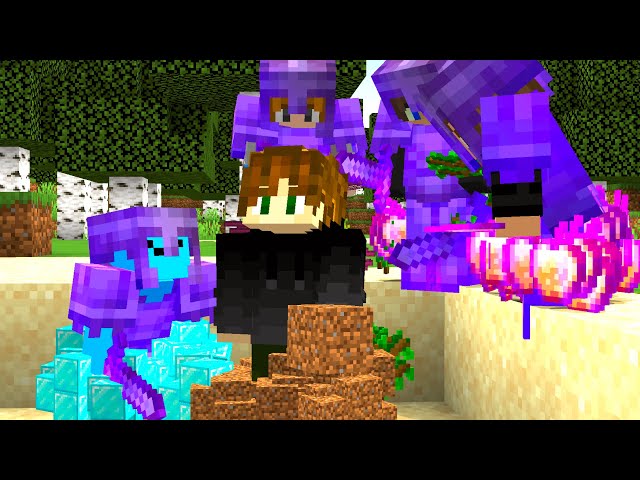 Minecraft Random Item Challenge VS 4 Netherite Hunters