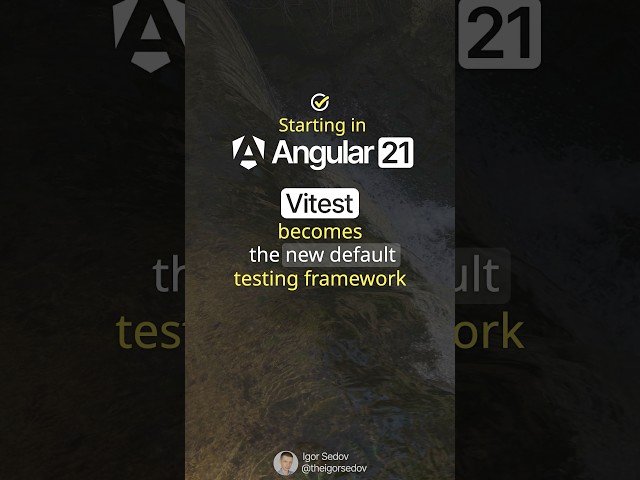 New in Angular 21: Vitest becomes the new default testing framework #angular #angular21 #vitest