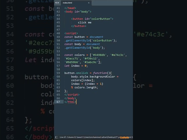 Color Flipper Button | HTML, CSS & JS