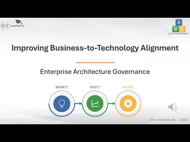 Improving Business-to-Technology Alignment : Enterprise Architecture Governance