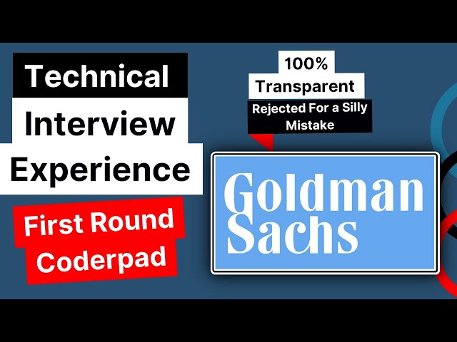 Goldman Sachs Technical Interview Review | CoderPad