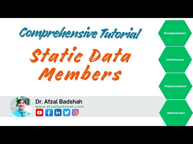 Static Data Members in C++ | OOP Lecture | Shared Variables Explained