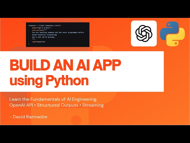 Build Your First AI App with Python | AI Engineering Tutorial