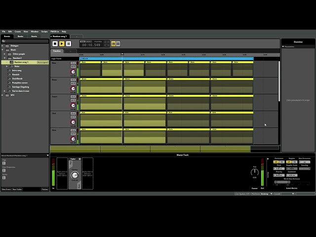 Different music implementations- Random, Progressive and somewhere in between (FMOD)