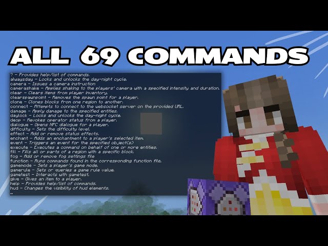 All 69+ Commands in Minecraft Bedrock Explained!