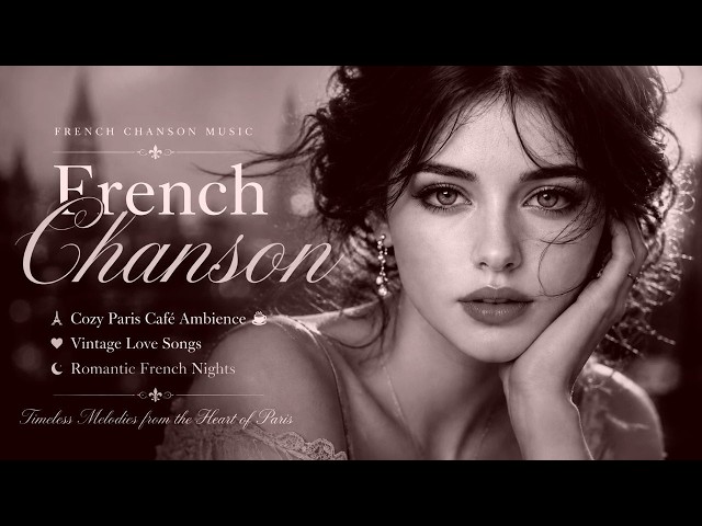 French Chanson Music | Cozy Paris Café Ambience ☕ Vintage Love Songs & Romantic French Nights