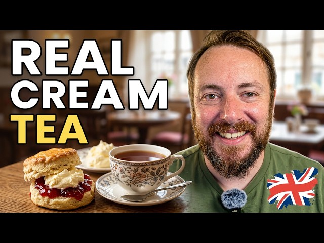 Real British English Lesson | Having Cream Tea in the UK | British English Teacher Roy