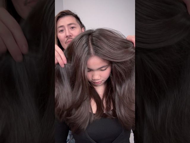 Perfect ASH BROWN hair on Black hair with #GuyTang Shadow Ash Series.