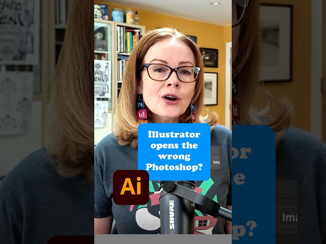 Illustrator opening the wrong Photoshop version?  #adobeillustrator #photoshop