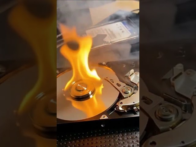 Hard Drive burning up ! #harddrive #harddrives #harddriverecovery