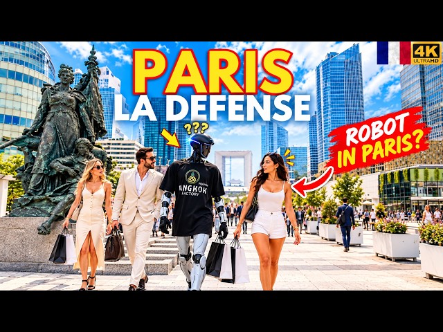 I MET A HUMANOID ROBOT IN PARIS 🤖🇫🇷 | The Future Is Here! | La Défense 4K