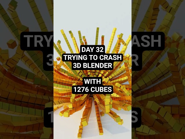 The tower is getting dangerous... Day 32 of crashing Blender! 🤯 #shorts #blender #simulation