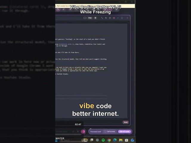 Vibe Coding Better Wi-Fi While Freezing