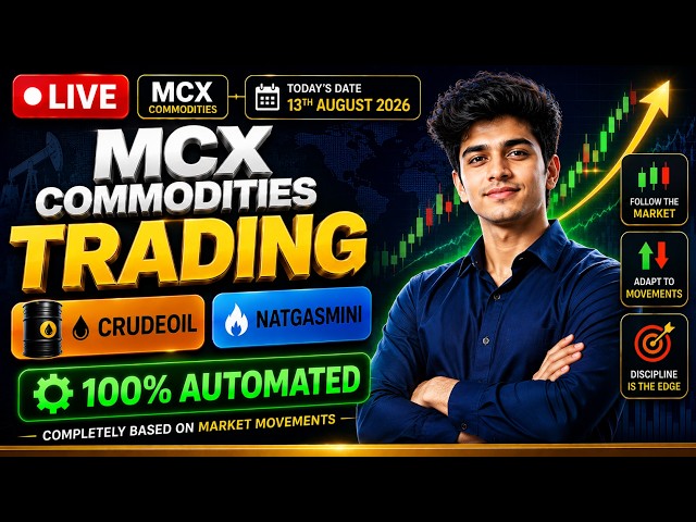 🔴 LIVE | MCX NatGas Mini & Crude Oil Mini Options Algo Trading | PSAR Strategy | Angel One SmartAPI
