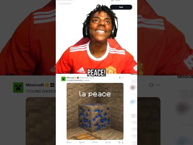 IShowSpeed Reacts To Minecraft Posting La Peace! π