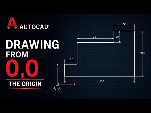 How to Draw from the (0,0) Point in AutoCAD | AutoCAD Basics