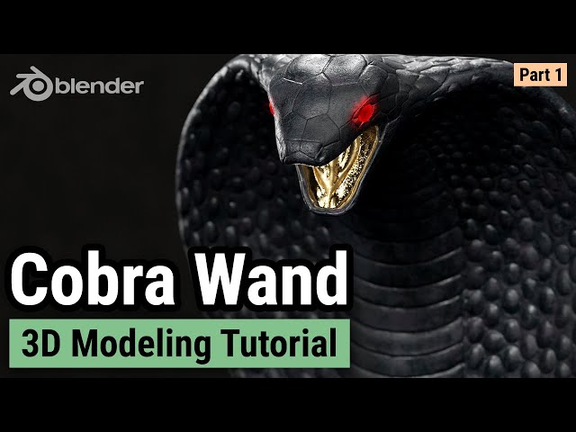 Blender Tutorial for Beginners - Magic Cobra Wand Part 1 - 3D Modeling & Sculpting