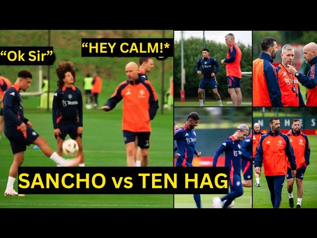 Video🎥} See how Ten hag treated Jadon Sancho during training with Van Nistelrooy after Reunion today