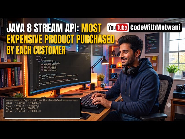 Java 8 Stream API: Most Expensive Product Purchased by Each Customer 🔥 | Coding Interview