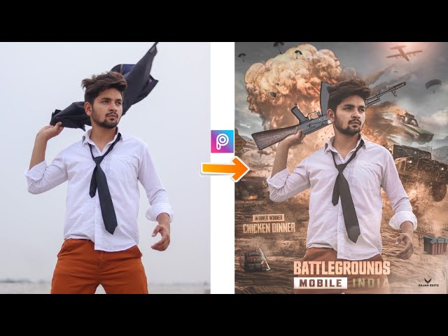 PicsArt New Creative Battleground Mobile India Photo Editing | Bgmi Editing Lightroom cc #Rajaneditz