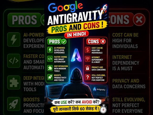 Google Antigravity Pros and Cons | Explained In 30 seconds #googleantigravity #prosandcons