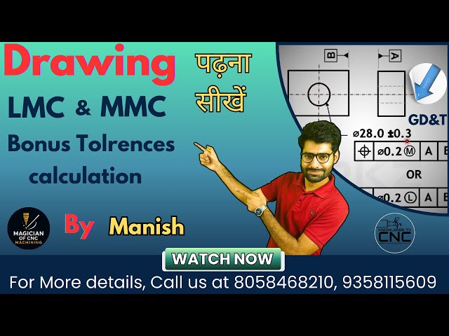 LMC & MMC Explained in Detail | Bonus Tolerance | GD&T Modifiers (Hindi) By #manishswami