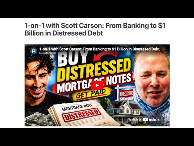 From Banking to Buying a Billion in Bank Debt - 1 on 1 with Scott Carson