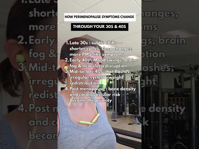 How perimenopause Symptoms Change through Your 30s & 40s!
