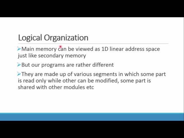 Operating System: Memory Management