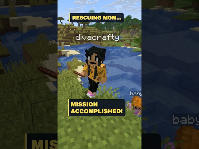 Rescuing Mom Was Supposed to Be Easy 😂 #Minecraft