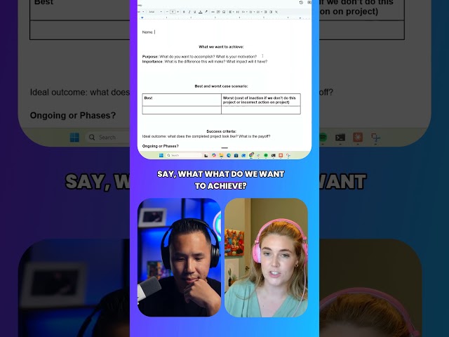 Claire's project plan system for VAs