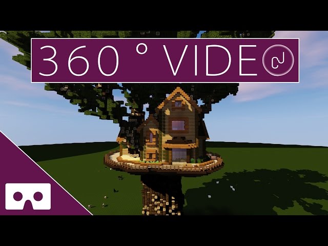 Transforming Grian's Minecraft Suburban House Into A Tree House VR 360°