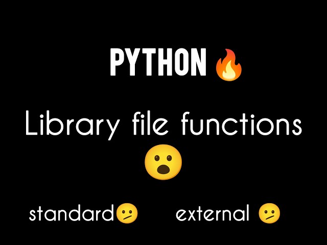 Python Libraries ✨| Modules | Packages | Types of Libraries🔥