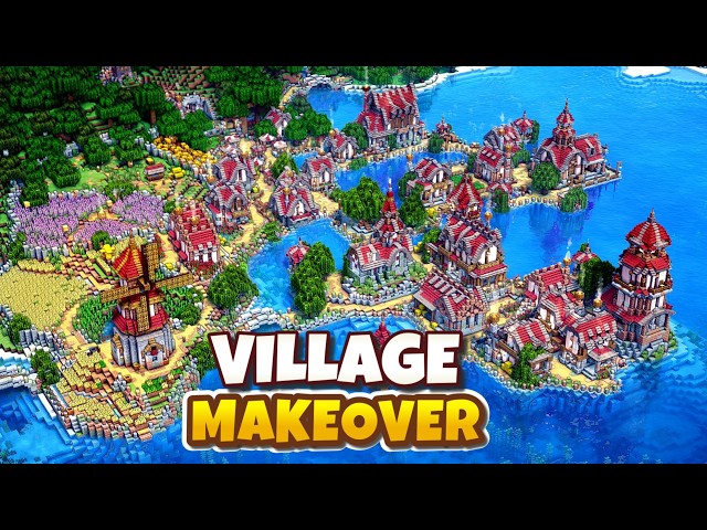 Coastal Village Makeover (Minecraft Timelapse)