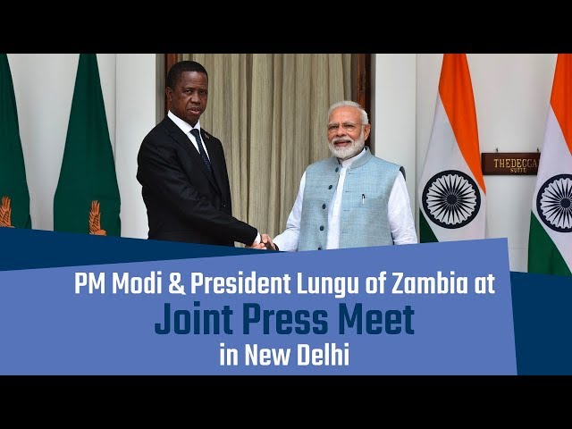 PM Modi & President Lungu of Zambia at Exchange of Agreements & Joint Press Meet in New Delhi | PMO