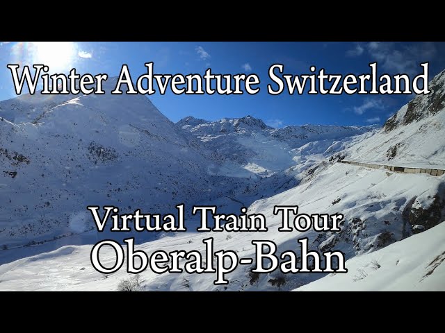 Winter Adventure Switzerland: Train Travel Oberalp-Bahn 4K