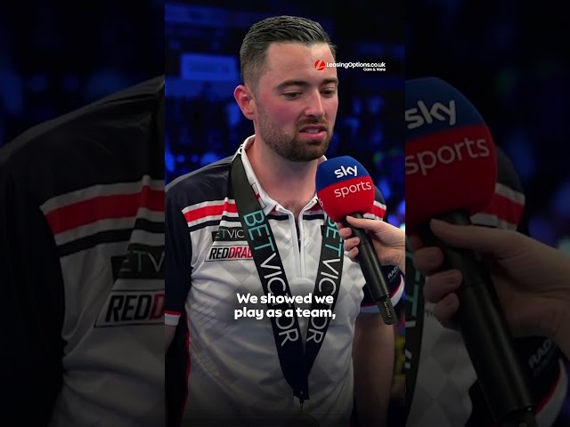 "We won together!" ❤️ Luke Humphries and Luke Littler on winning the World Cup of Darts 🏆