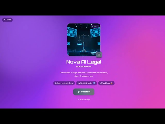 Nova AI Legal Free AI Legal Information Assistant Online