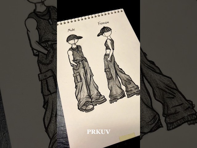 🍿Drawing easy body tutorial✏️ (male and female) #drawing #tutorial #howtodraw #sketch #art #shorts