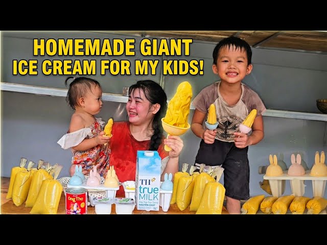 But the first popsicles Mom made took the children by surprise.