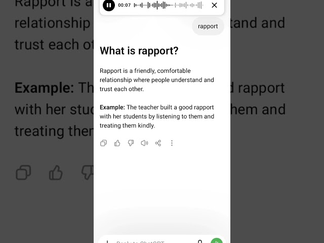 What is rapport?