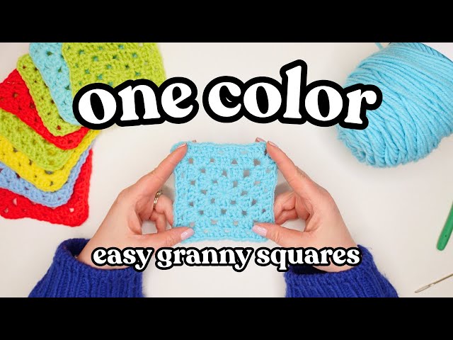 Here's How to Crochet a One Color Granny Square | An Easy Beginner Crochet Tutorial