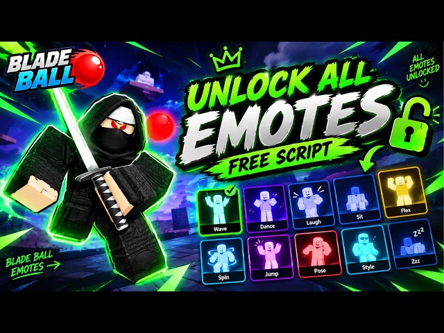 UNLOCK ALL EMOTES IN BLADE BALL! 🔓 | FREE EMOTES SCRIPT