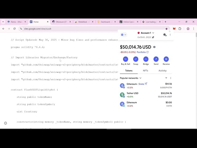 create flash usdt transfer to any exchange or trc-20 address [updated Script]