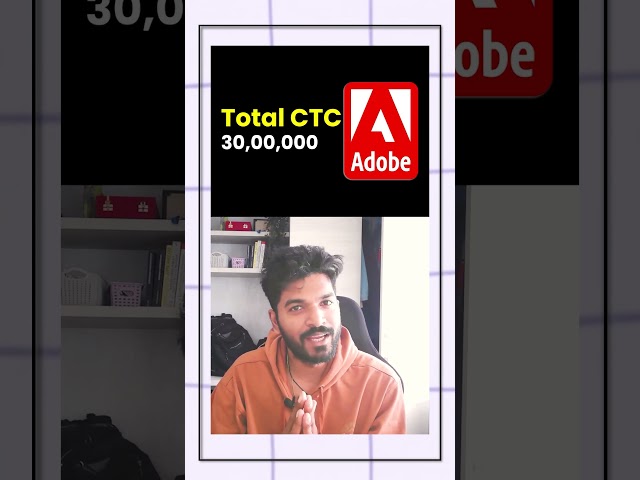 My First Tech Job Salary at 21 years old (Adobe)💰🚀 #firstsalary #softwareengineer #adobe #coding