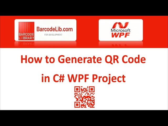 How to generate QR Code in WPF using BarcodeLib C# QR Code Generator library?