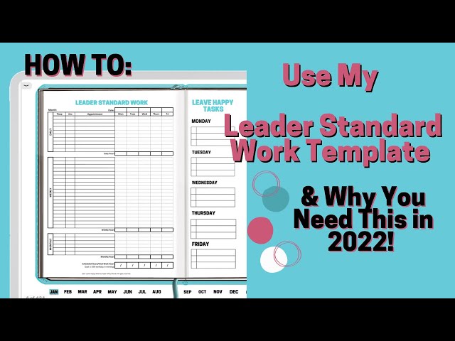 How to Use My Leader Standard Work Template | Leader Standard Workbook Goodnotes & OneNote Bundle