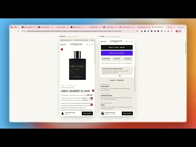 Yo, I can't belive claude code do this Full CRO Audit and Redesign.