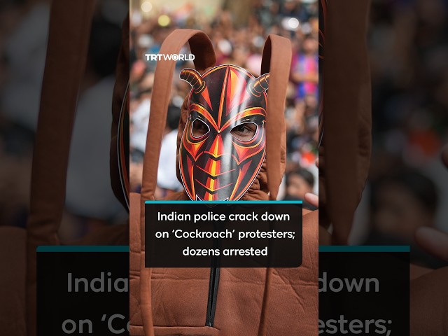 Indian police crack down  on ‘Cockroach’ protesters;  dozens arrested
